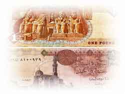 I Egypt, betalte egyptiske pounds